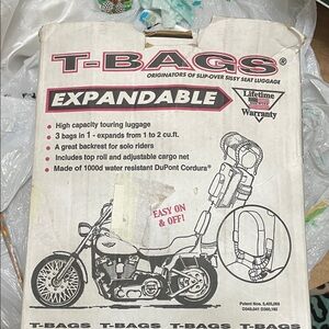 T-Bags Expandable Touring Bag with Black and Red Accents. Vintage- New In Box.